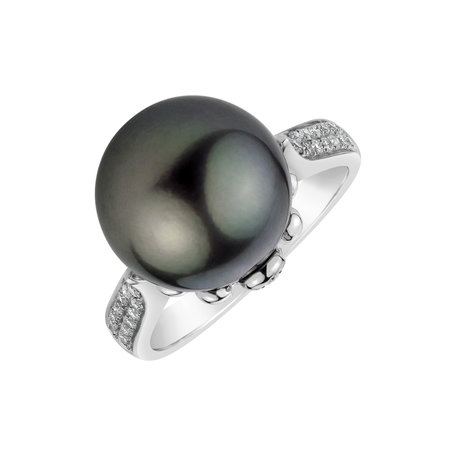 Prsteň s perlou a diamantmi Oayth
