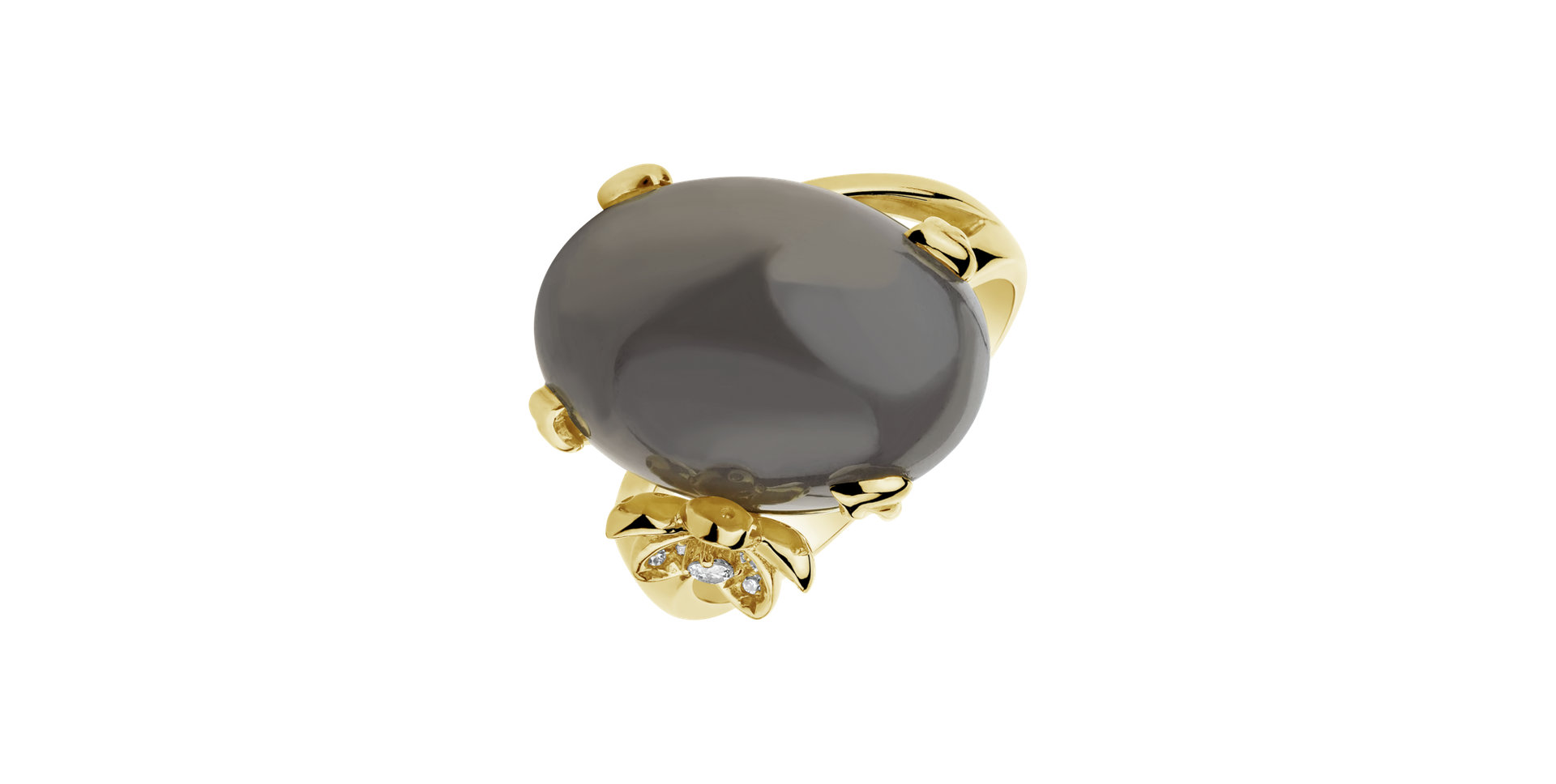 Prsteň s mesačným kameňom a diamantmi Romantic Desire