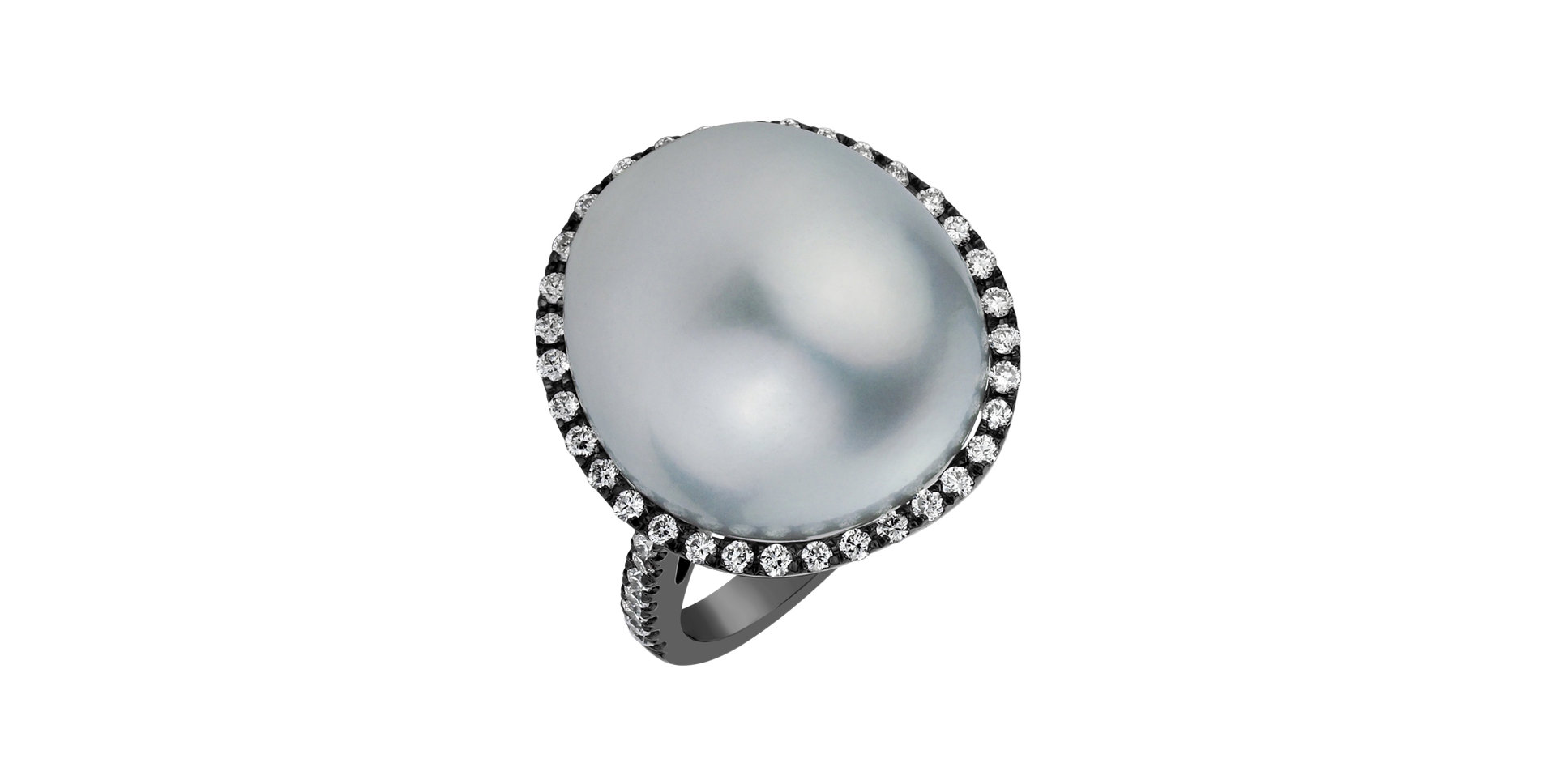 Prsteň s perlou a diamantmi Ocean Saint