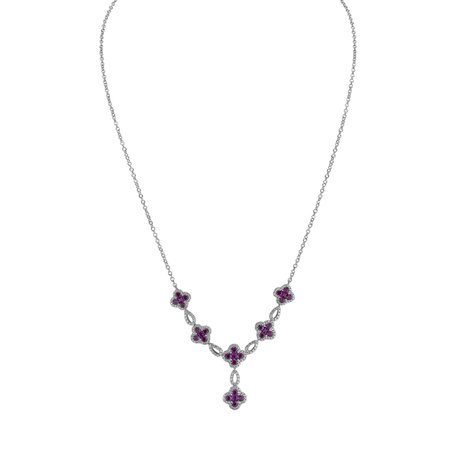 Náhrdelník s diamantmi a rubínmi Ruby Radiance