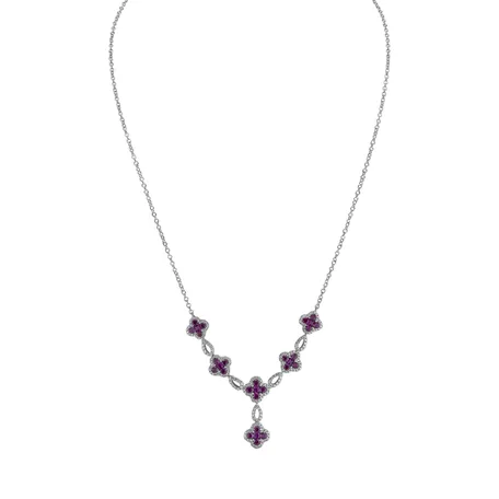 Náhrdelník s diamantmi a rubínmi Ruby Radiance