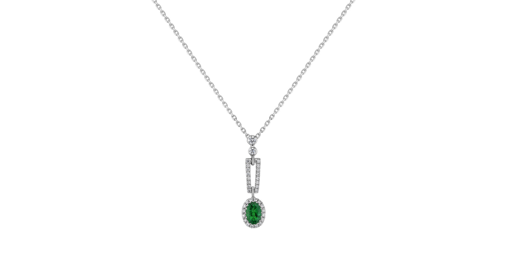 Přívěsok so smaragdom a diamantmi Royal Emerald