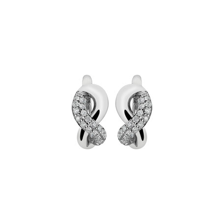 Náušnice s diamantmi Moon Infinity