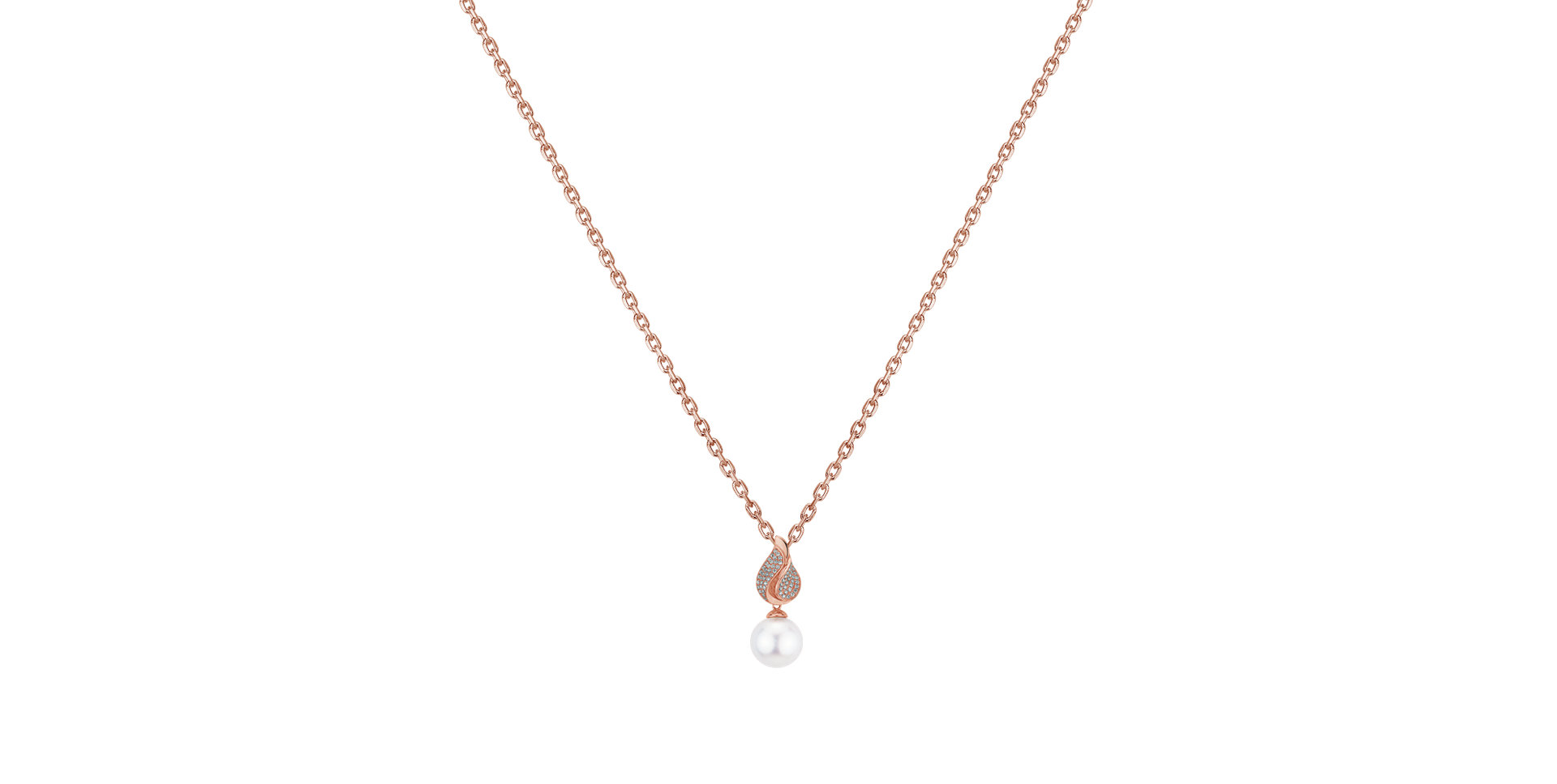 Přívěsok s perlou a diamantmi Nymph Tear