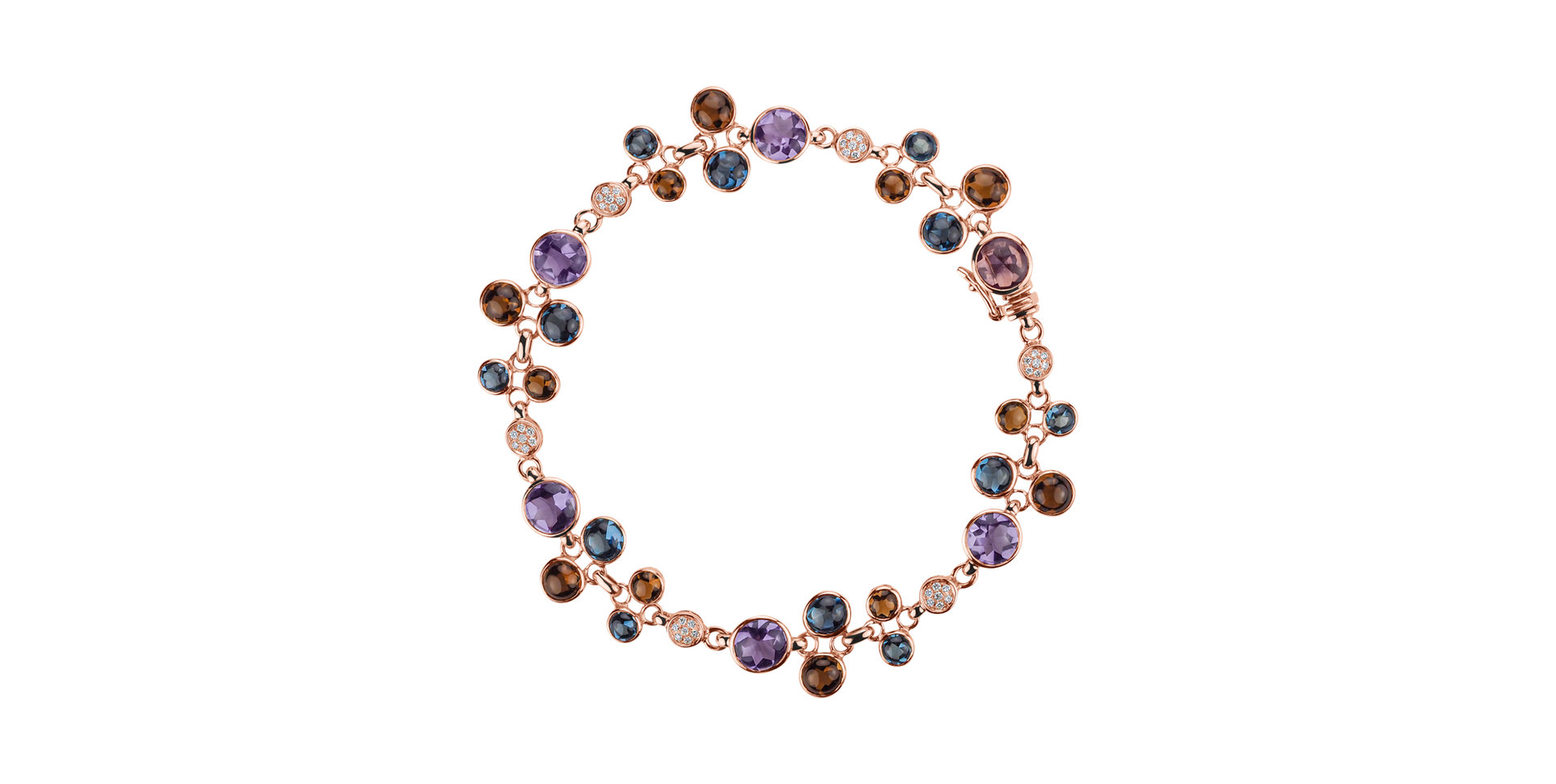 Náramok s diamantmi a drahokamami Rainbow Tears