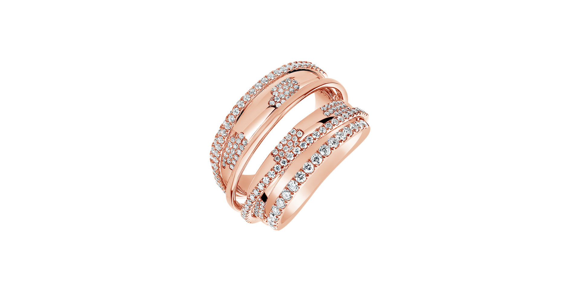 Prsteň s diamantmi Magic Ribbon