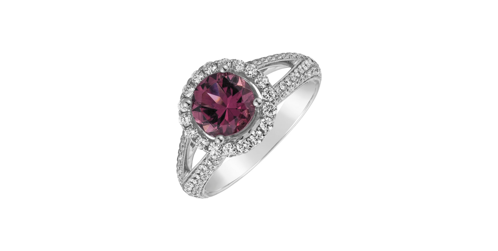 Prsteň s turmalínom a diamantmi Red Desire