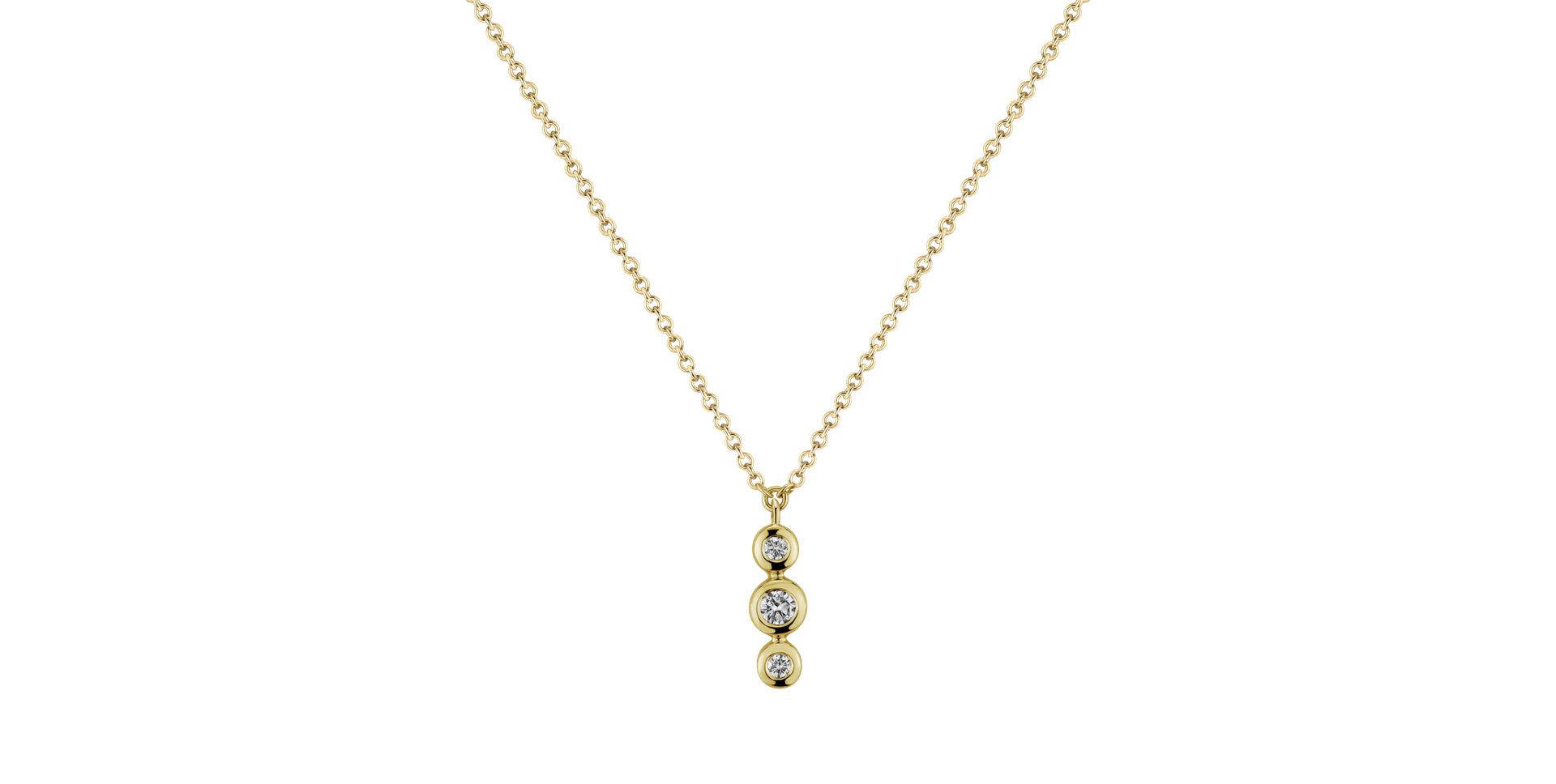 Náhrdelník s diamantmi Waterfall Dots