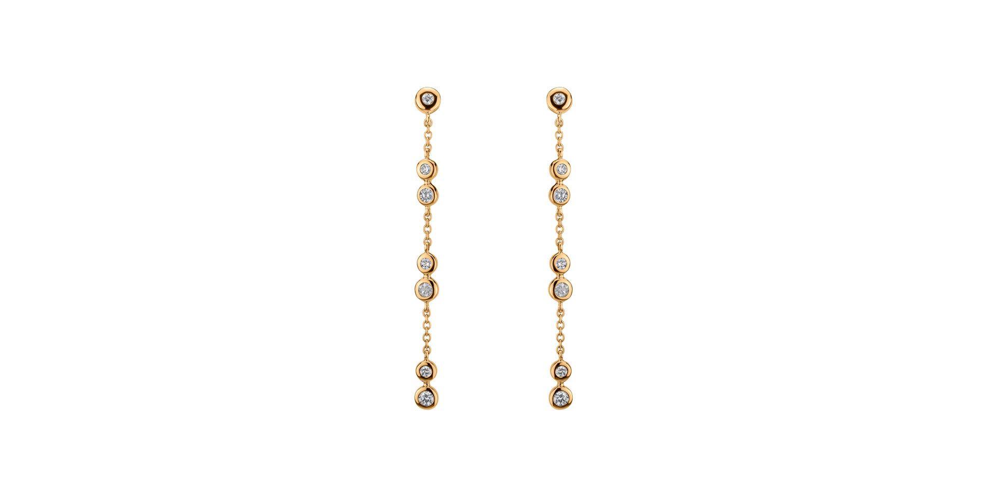 Náušnice s diamantmi Charming Waterfall