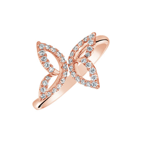 Prsteň s diamantmi Butterfly Silhuette