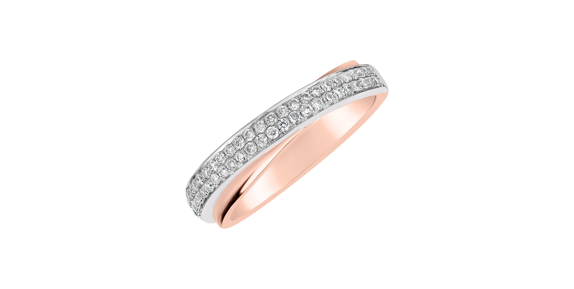 Prsteň s diamantmi Sparkle Ribbon