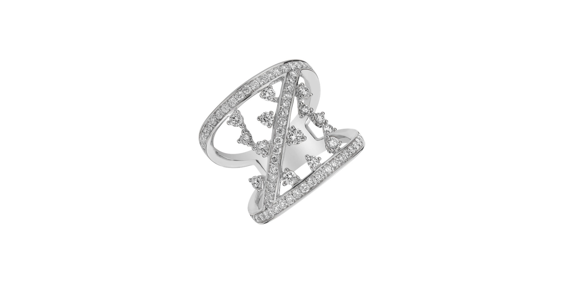 Prsteň s diamantmi Midnight Goddess