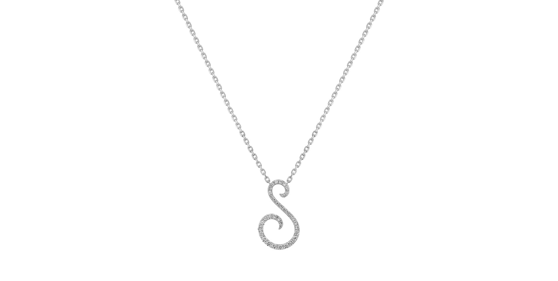 Přívěsok s diamantmi Letter S