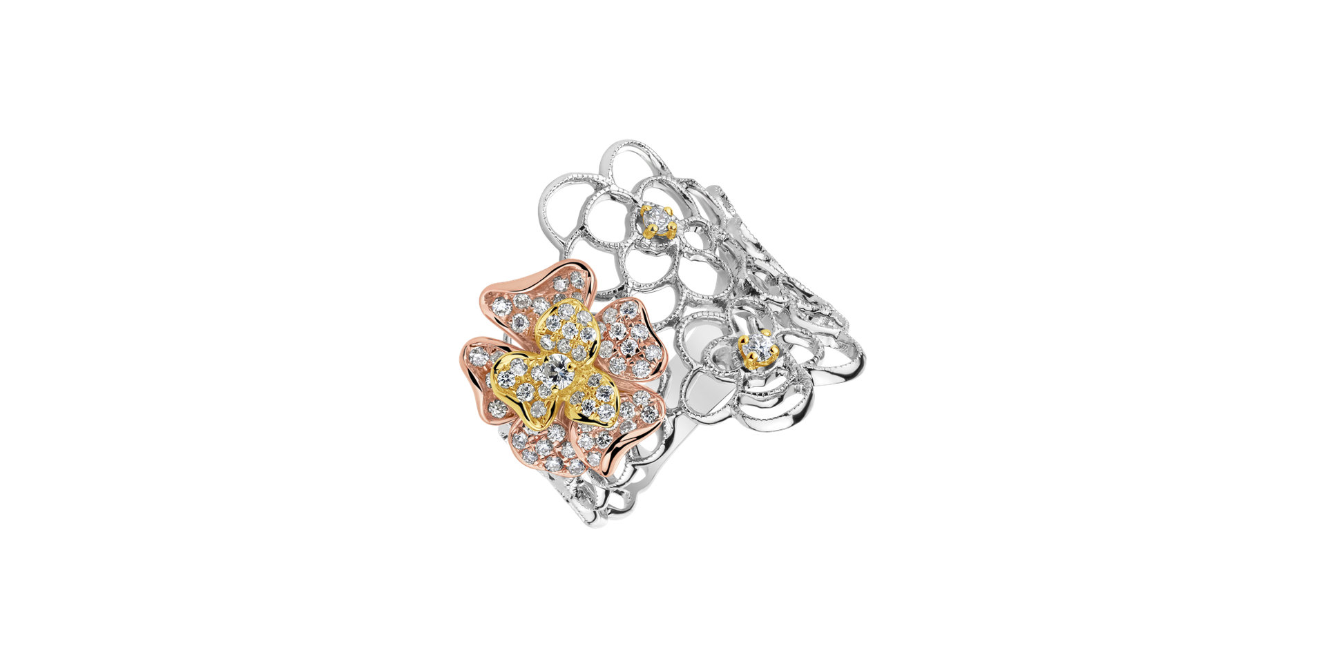 Prsteň s diamantmi Virgin Flower