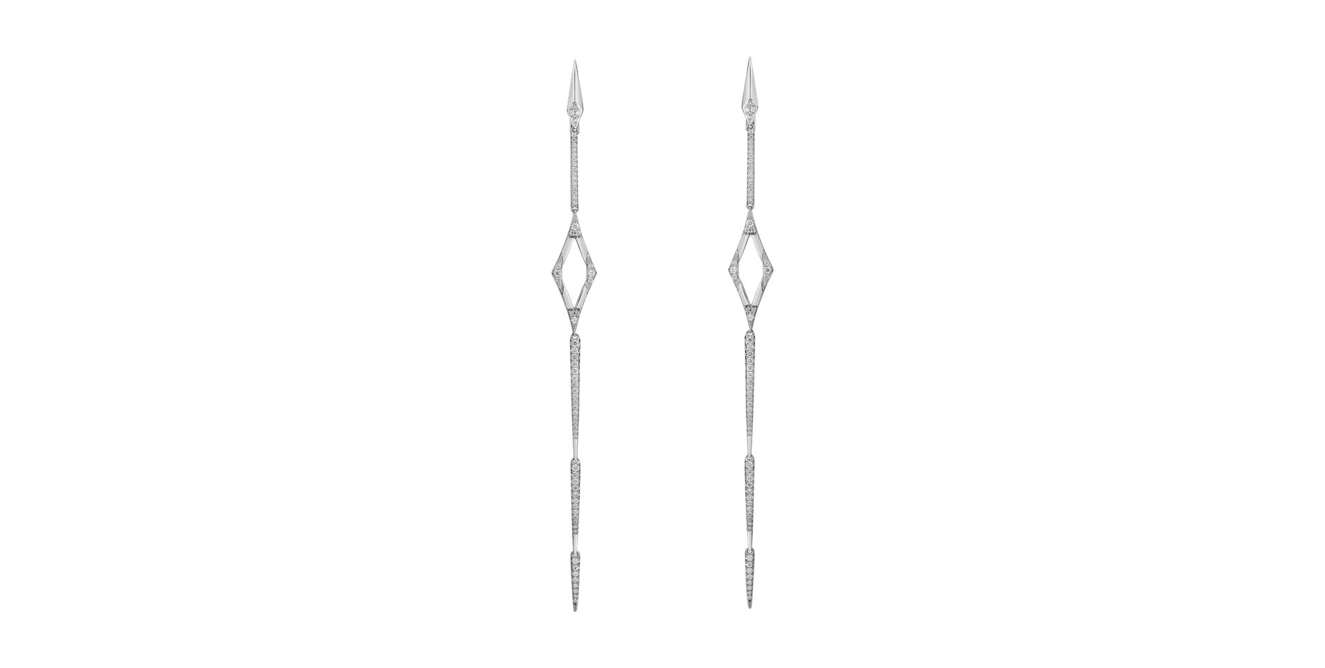 Náušnice s diamantmi Charming Spear