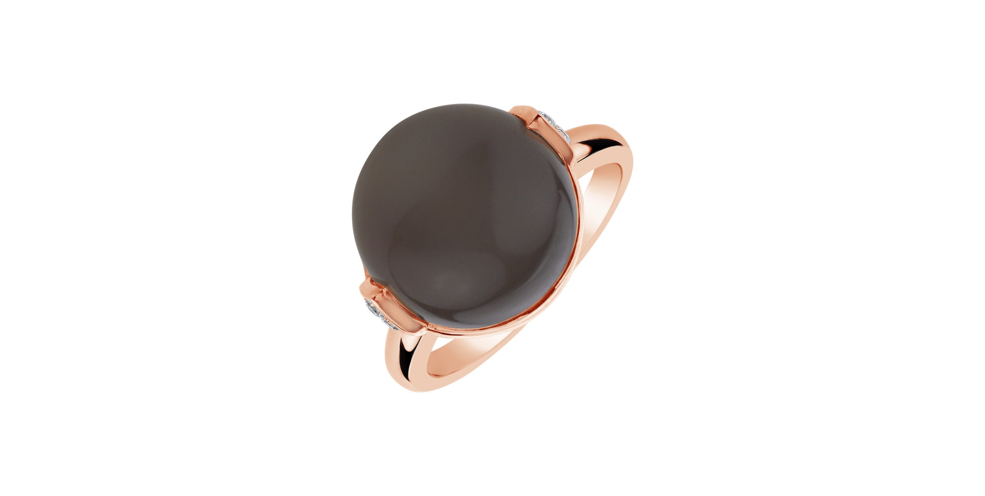 Prsteň s mesačným kameňom a diamantmi Spring Bud