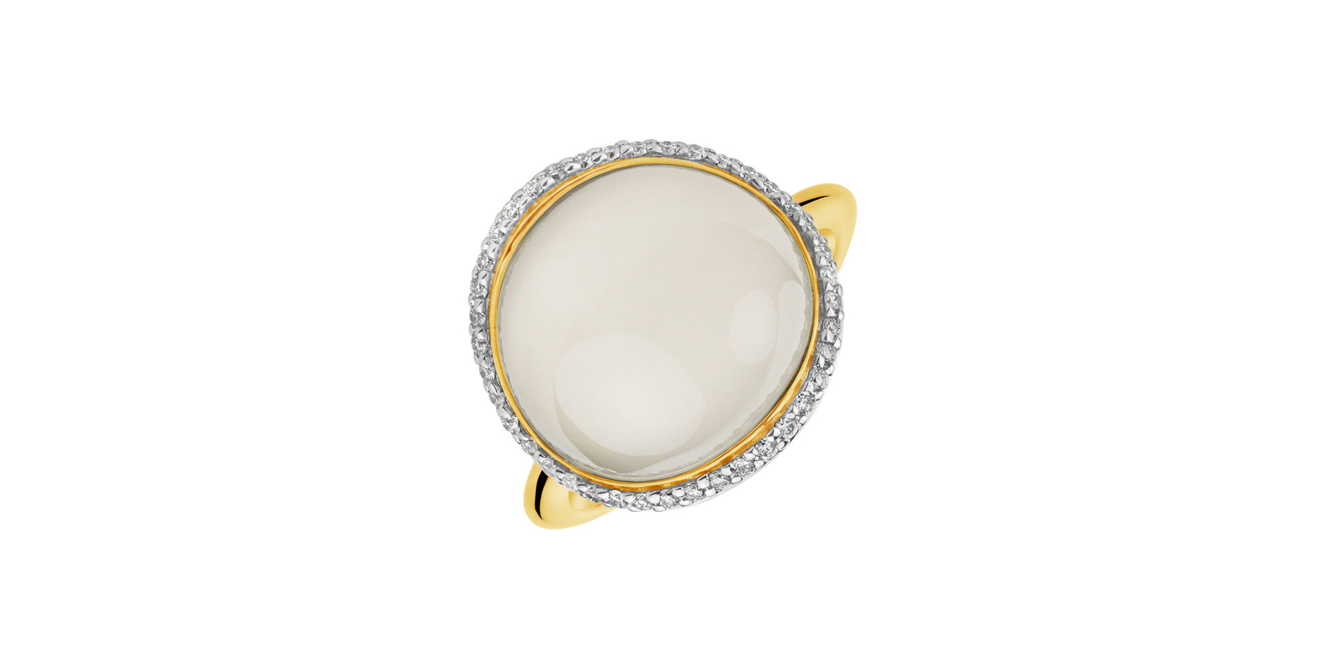 Prsteň s quartzom a diamantmi Diantha