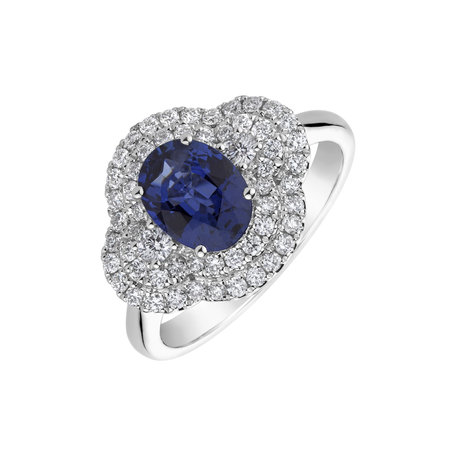 Prsteň s zafírom a diamantmi Sapphire Core
