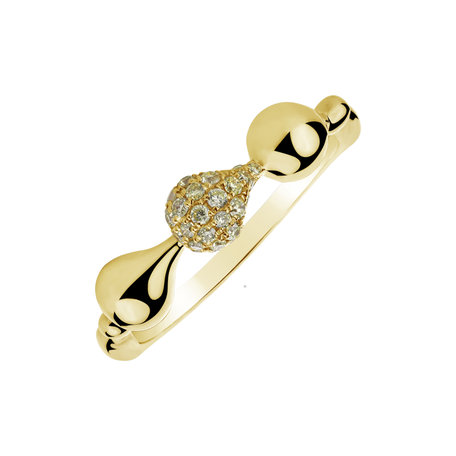 Prsteň s žltými diamantmi Caelfall