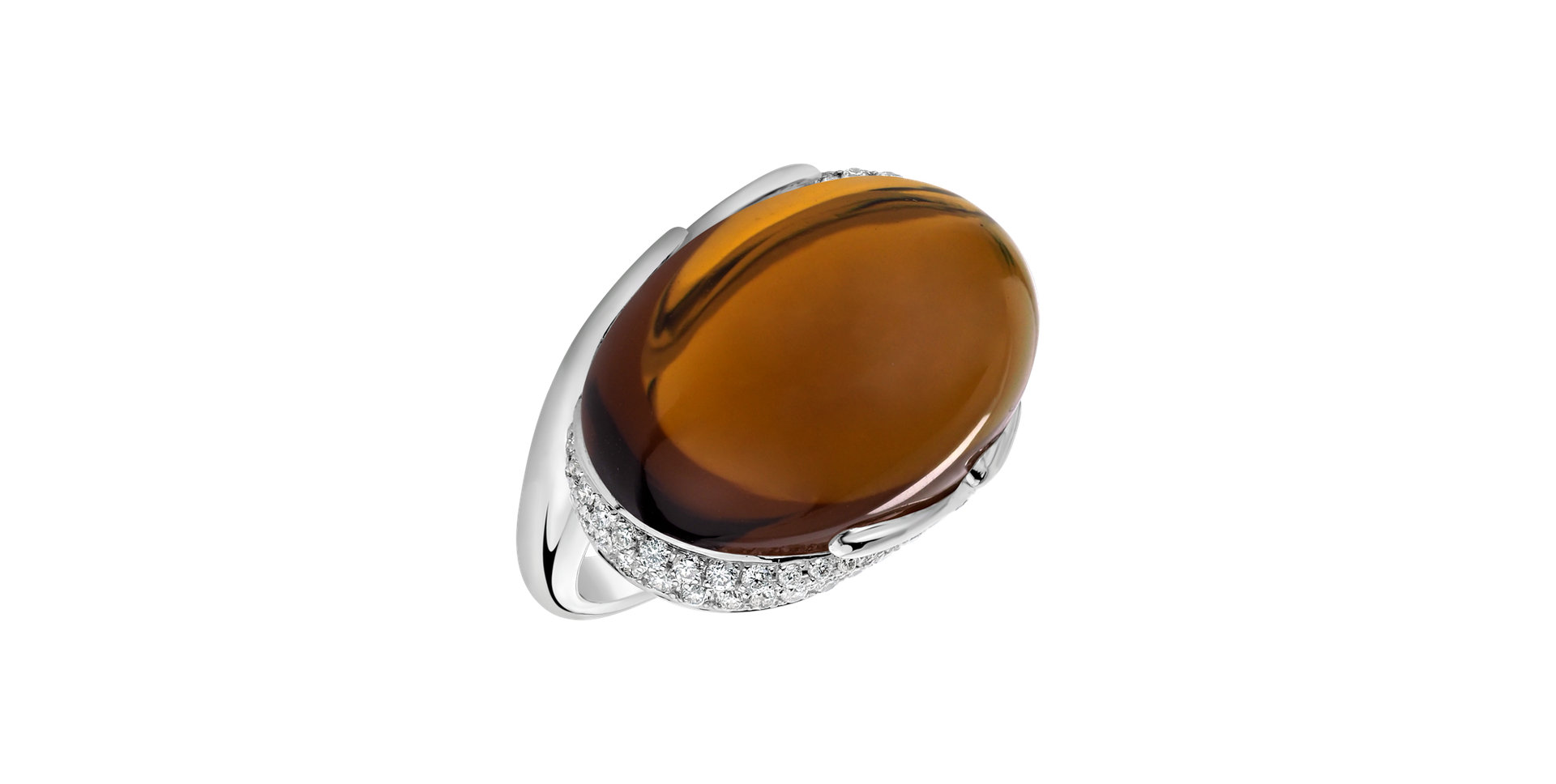 Prsteň s quartzom a diamantmi Gem Miracle