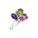 Prsteň s diamantmi, ametystom, topásom , peridotom Multicolor4