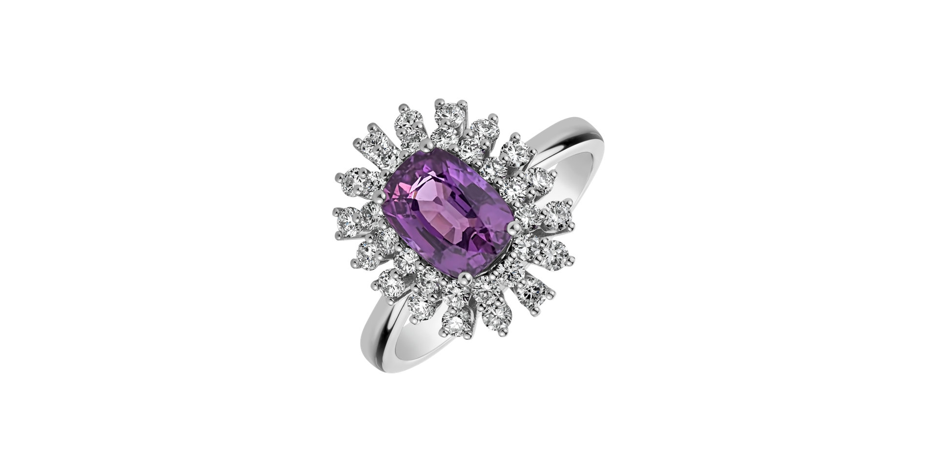 Prsteň s zafírom a diamantmi Classy Impulse