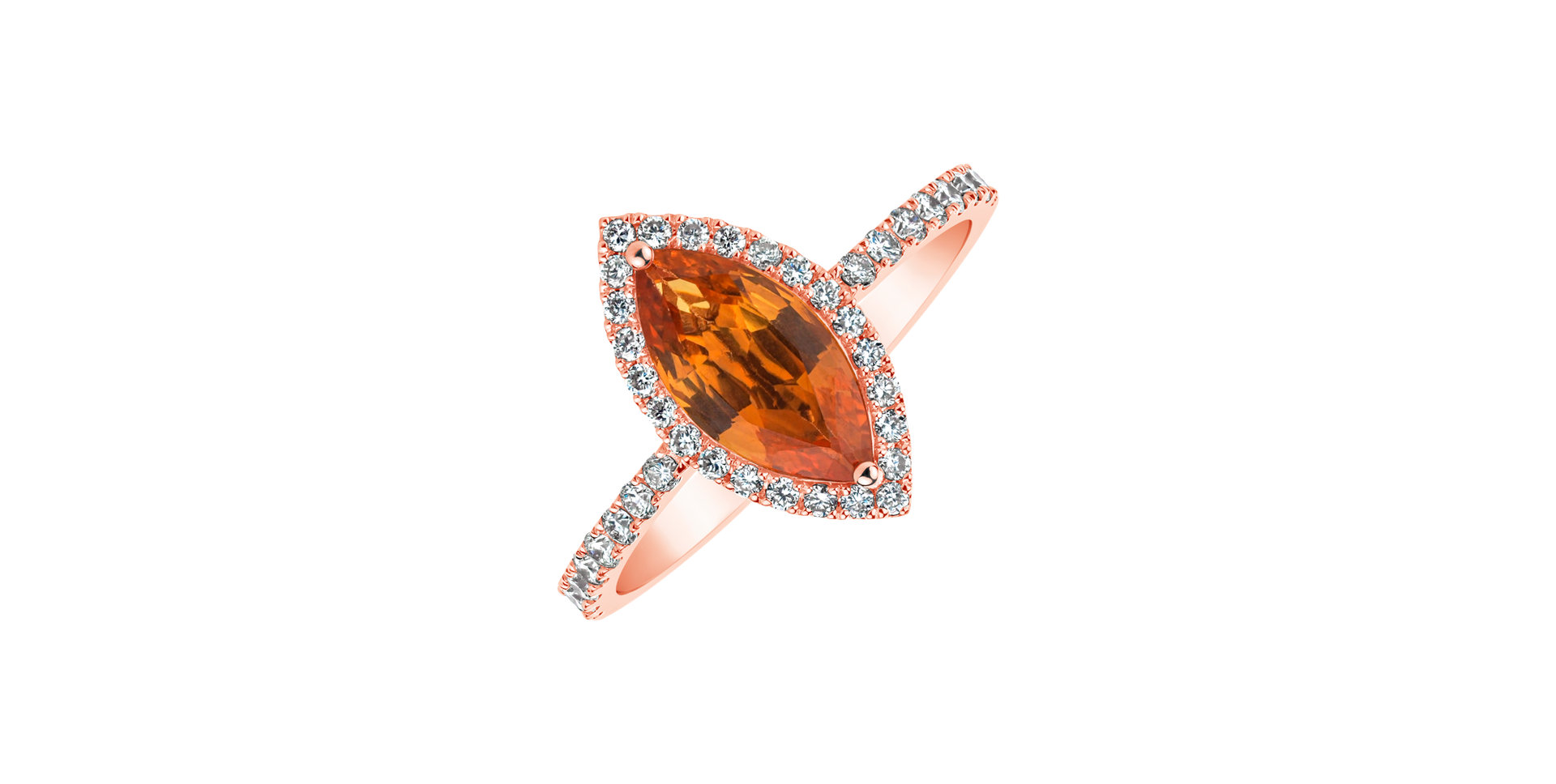 Prsteň s zafírom a diamantmi Charming Night