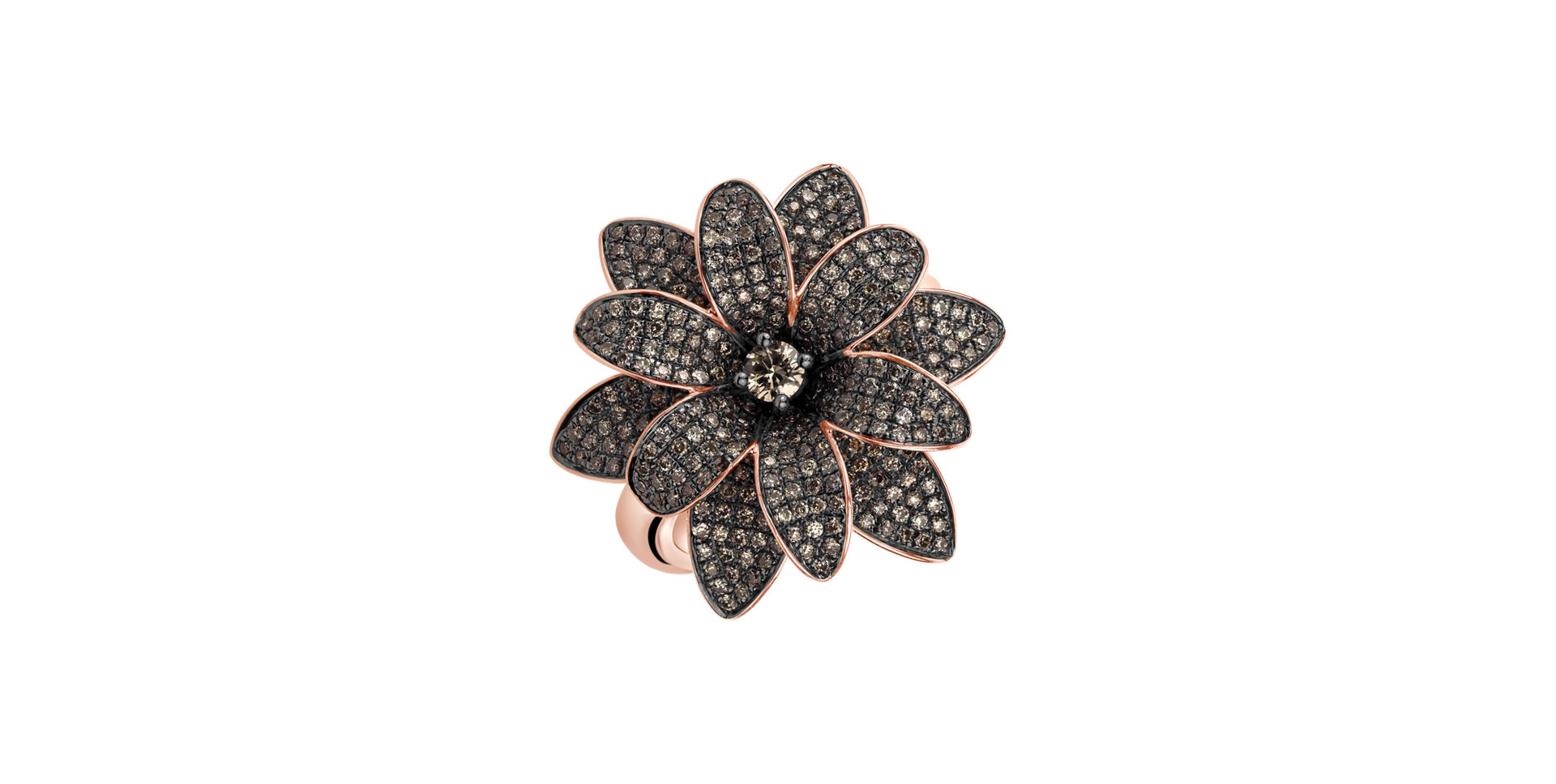 Prsteň s hnedými diamantmi Diamond Witchery