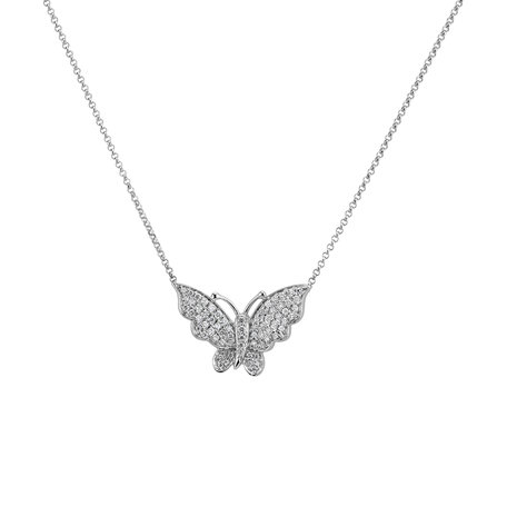 Náhrdelník s diamantmi Butterfly Spirit