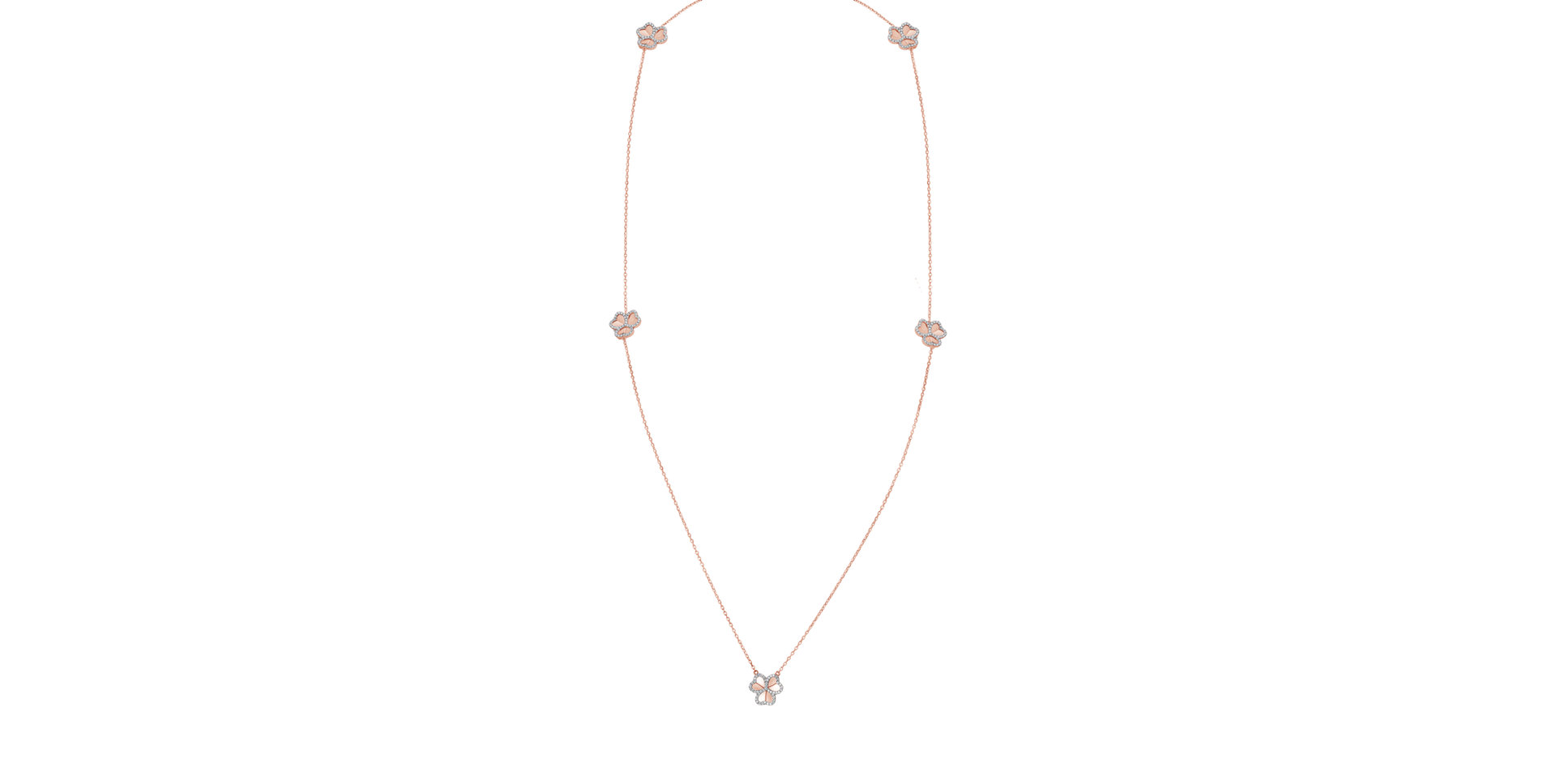 Náhrdelník s diamantmi Tiny Ribbon