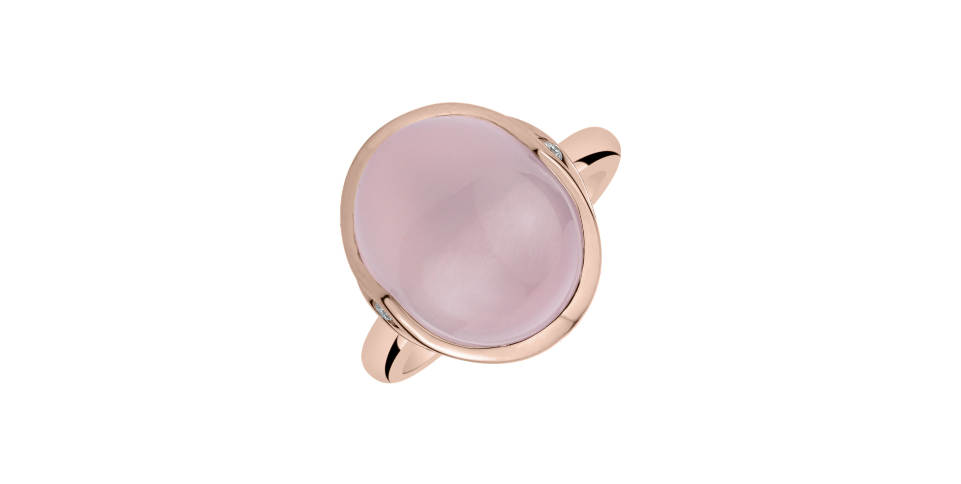 Prsteň s ruženínom a diamantmi Fairytale Drop