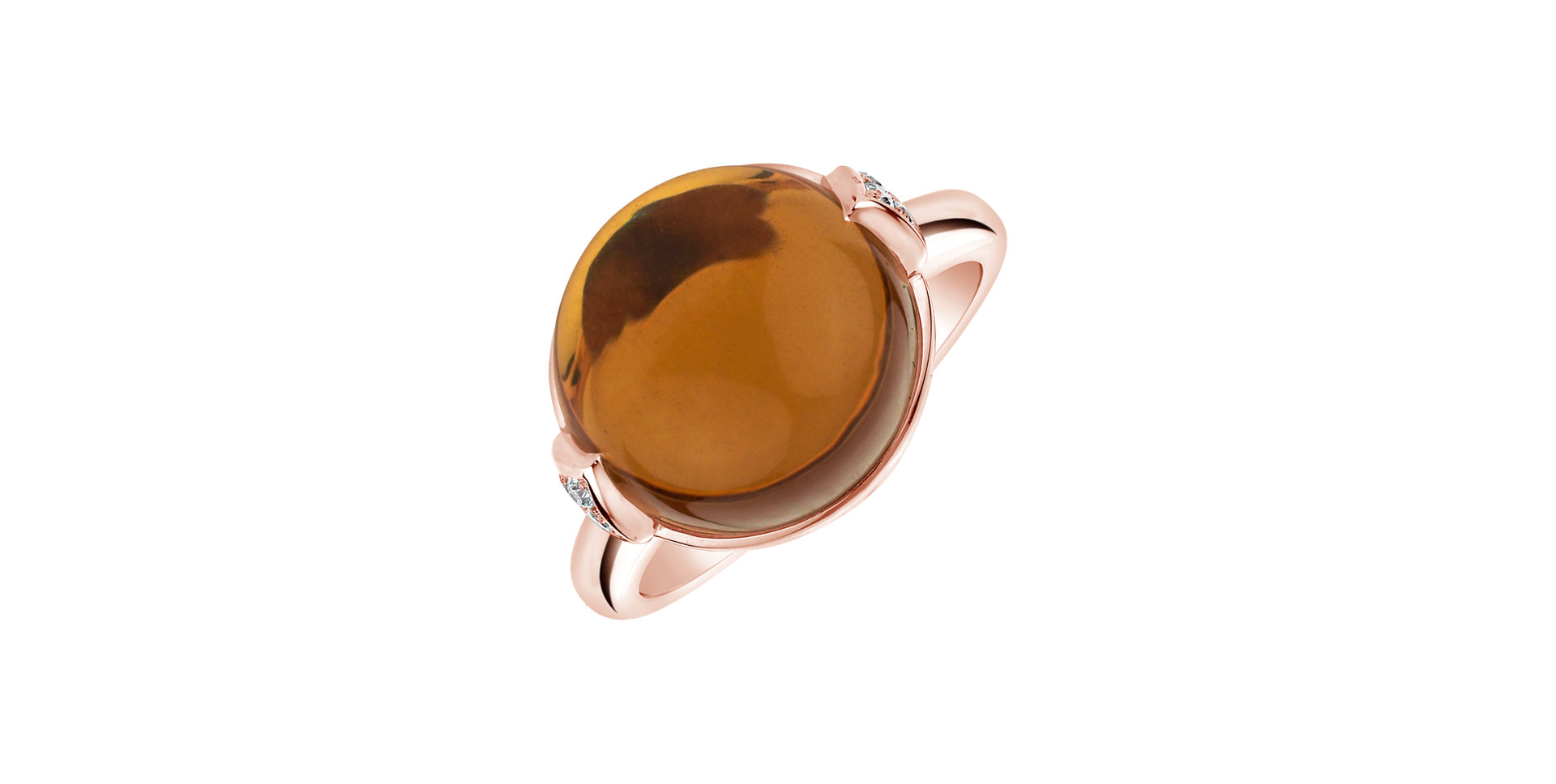 Prsteň s quartzom a diamantmi Fairy Blossom