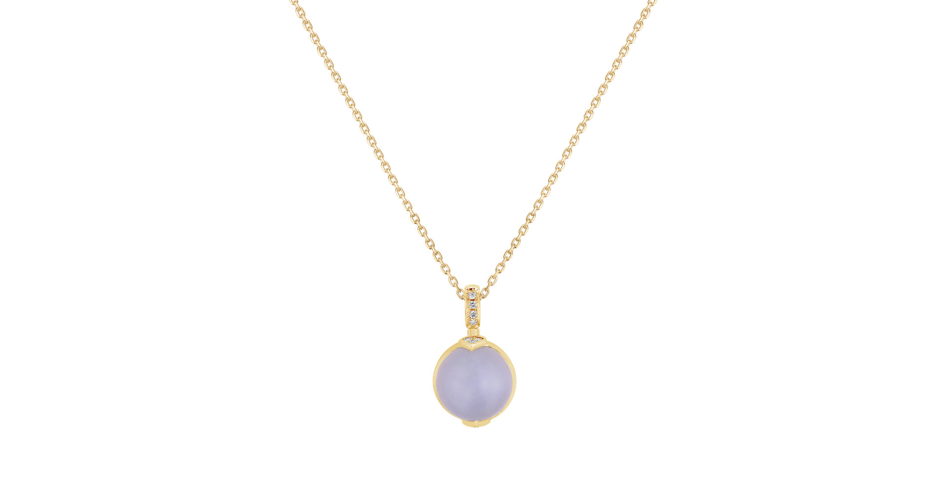 Přívěsok s chalcedonom a diamantmi Fairy Blossom