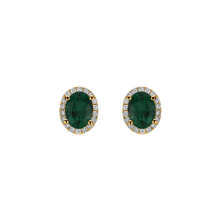 Náušnice so smaragdom a diamantmi Imperial Allegory