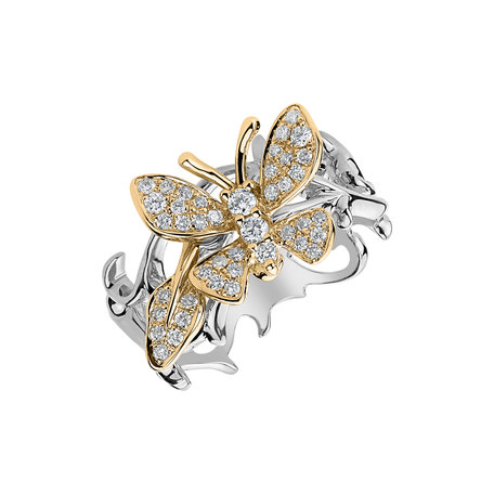 Prsteň s diamantmi Lush Butterfly