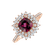 Prsteň s rhodolitom a diamantmi Elegant Passion2
