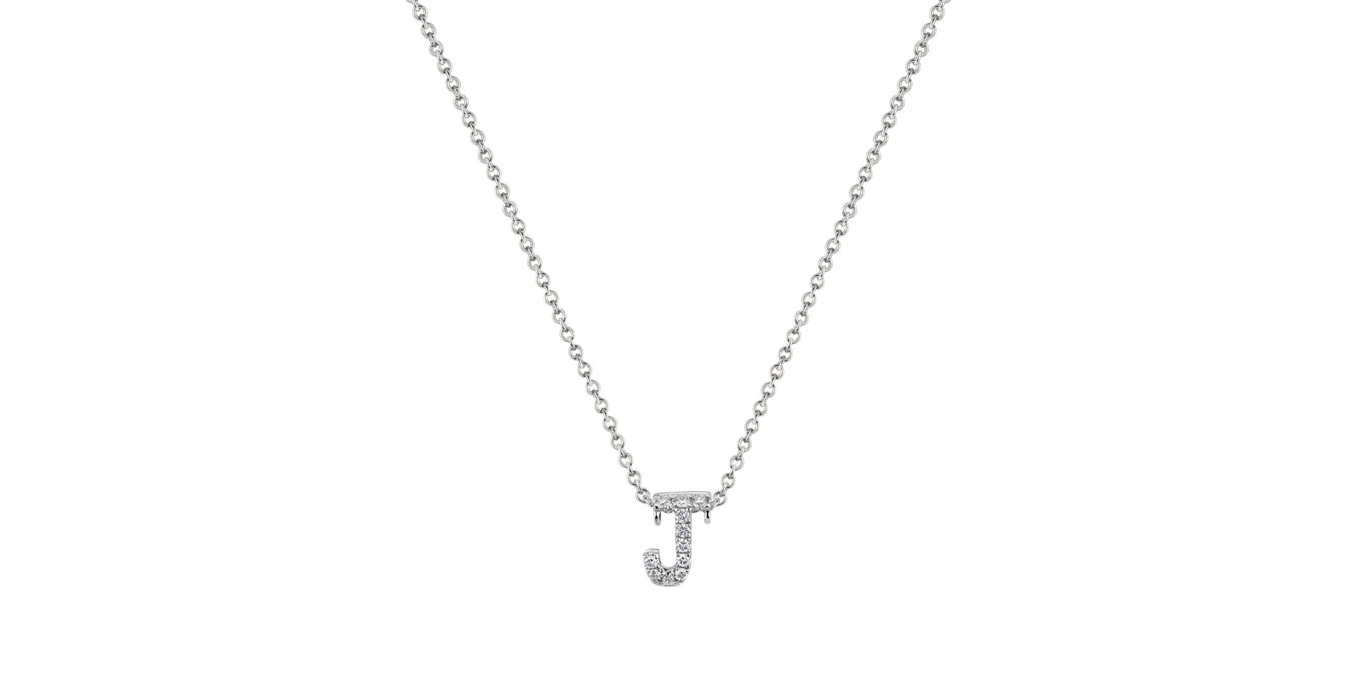 Náhrdelník s diamantmi Diamond Letter