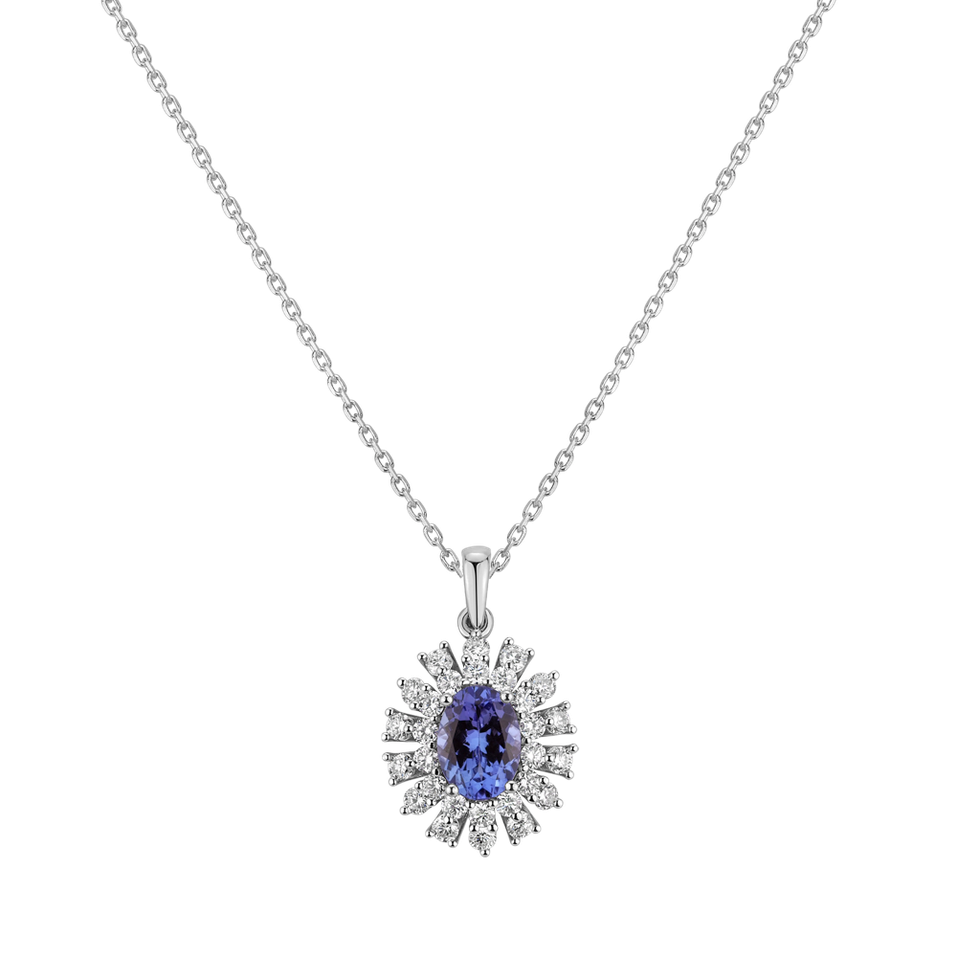 Přívěsok s tanzanitom a diamantmi Royal Impression