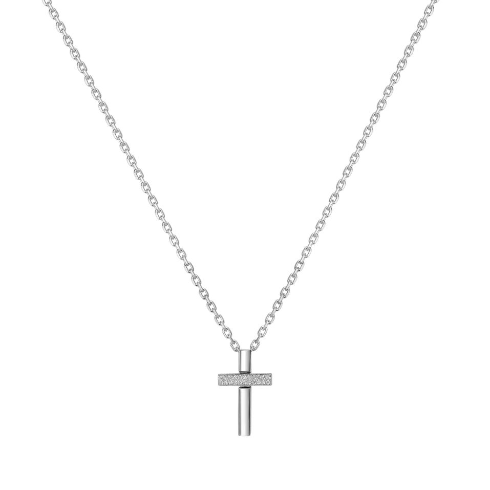 Náhrdelník s diamantmi Mystery Cross