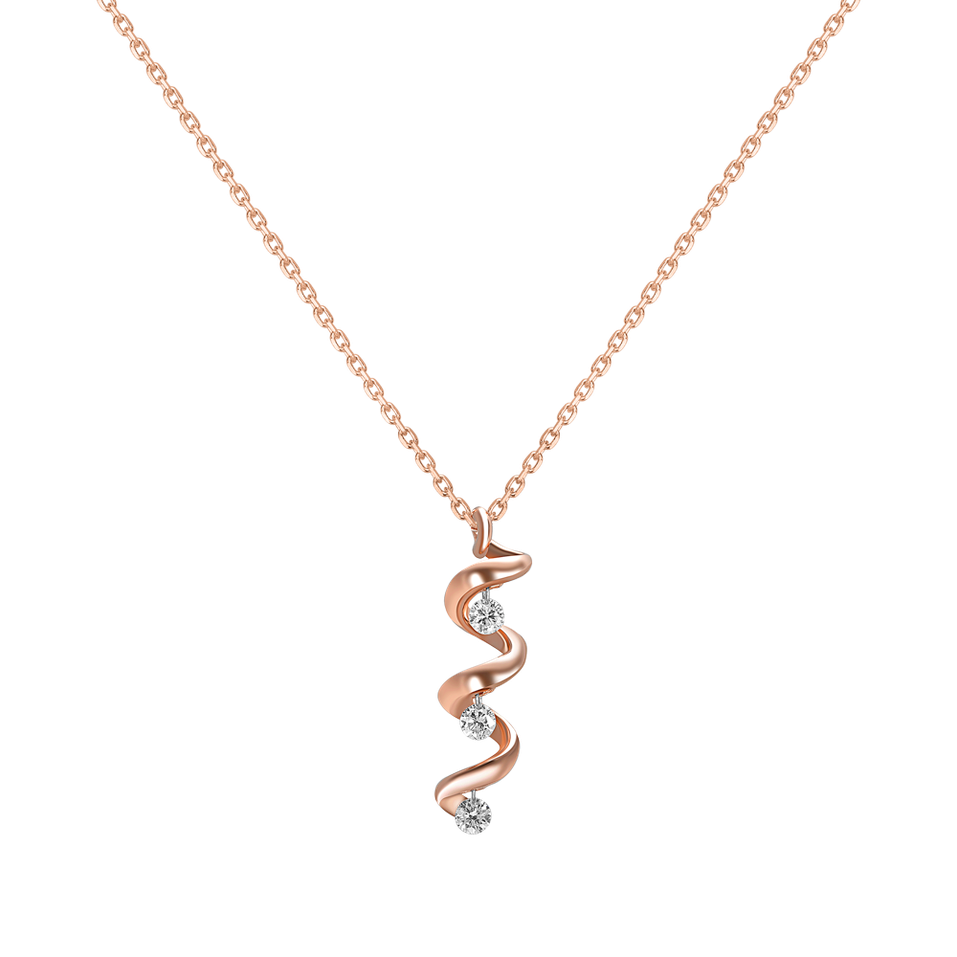 Náhrdelník s diamantmi Dazzling Helix