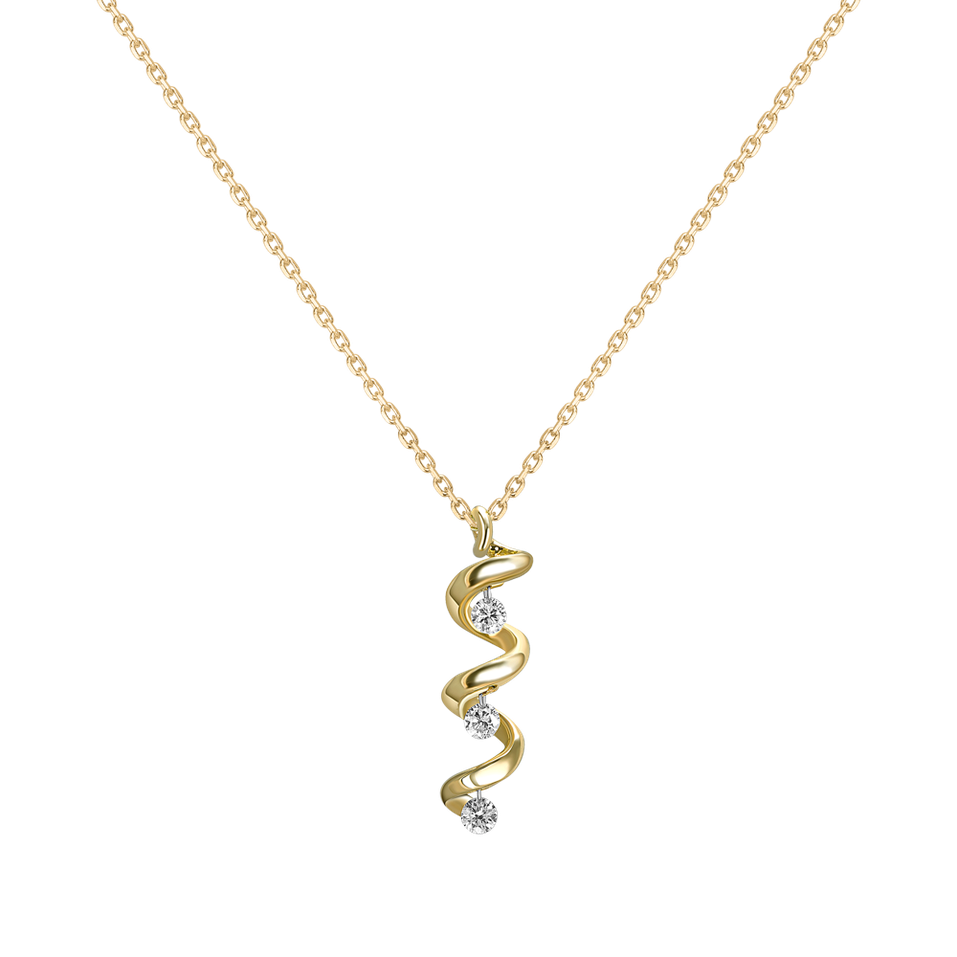 Náhrdelník s diamantmi Dazzling Helix