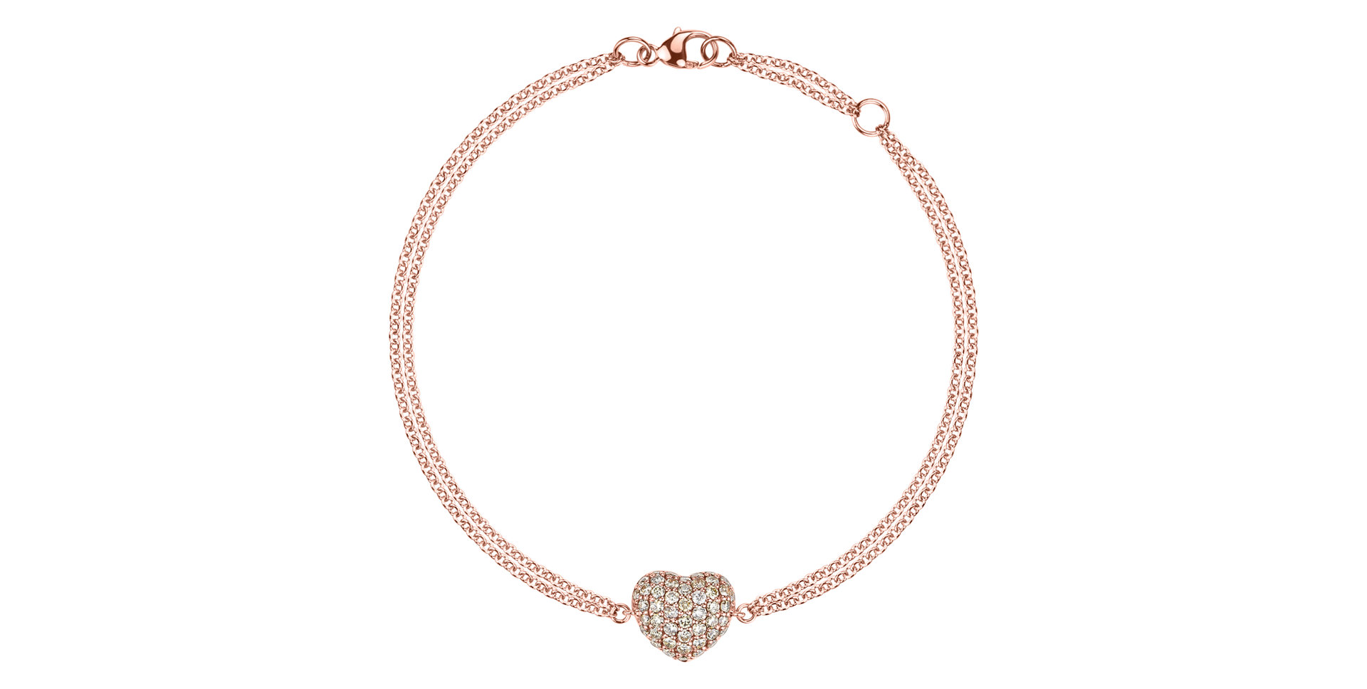 Náramok s hnedými diamantmi Love Princess