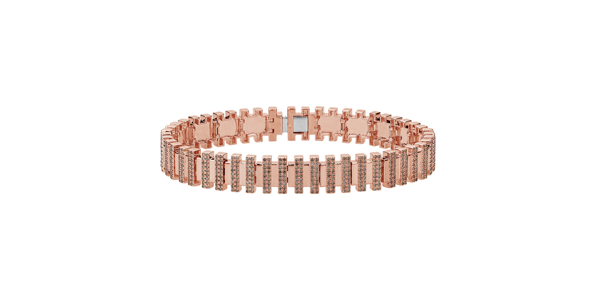 Náramok s hnedými diamantmi Golden Night