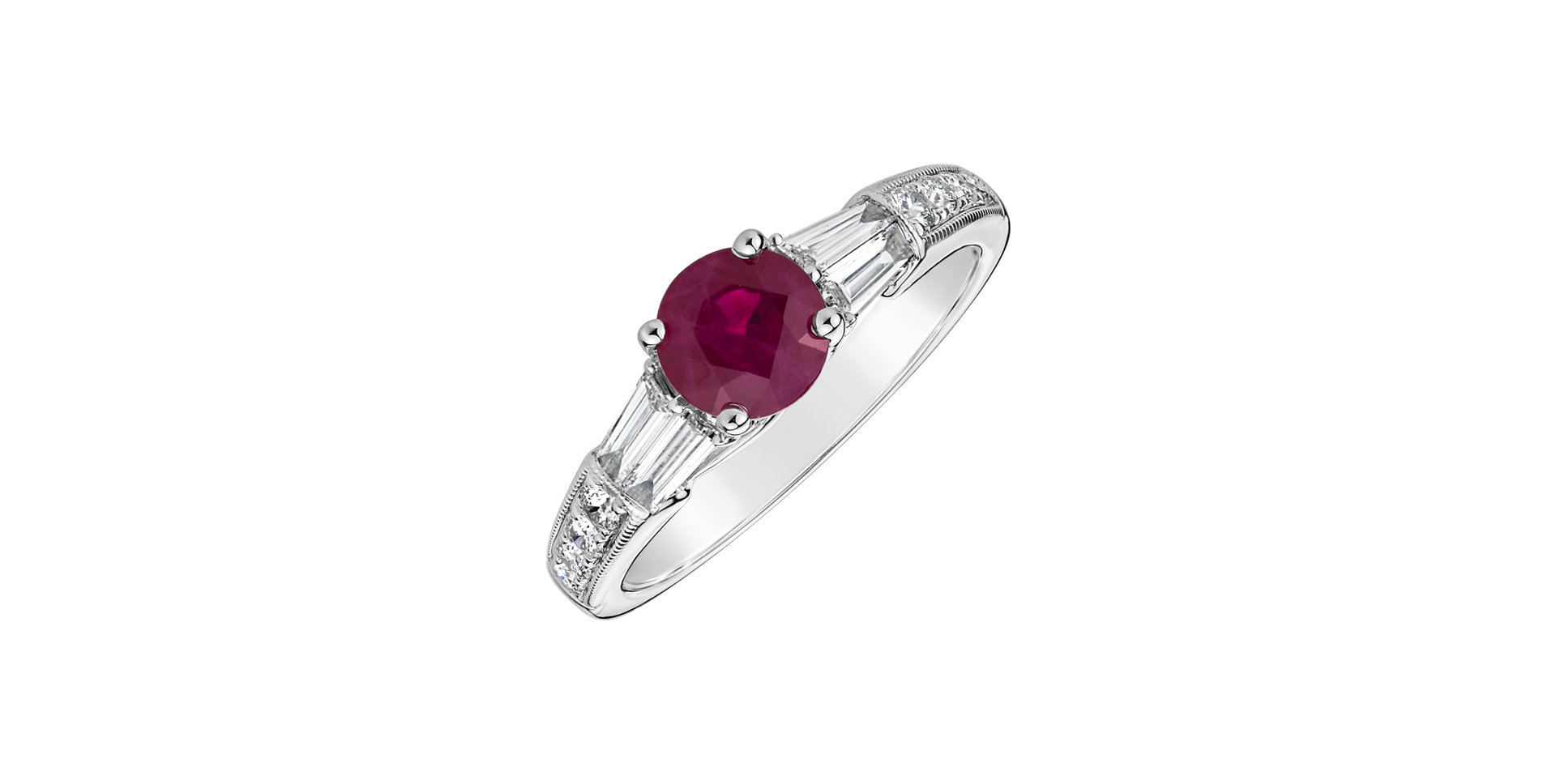Prsteň s rubínom a diamantmi Ruby Sparkle
