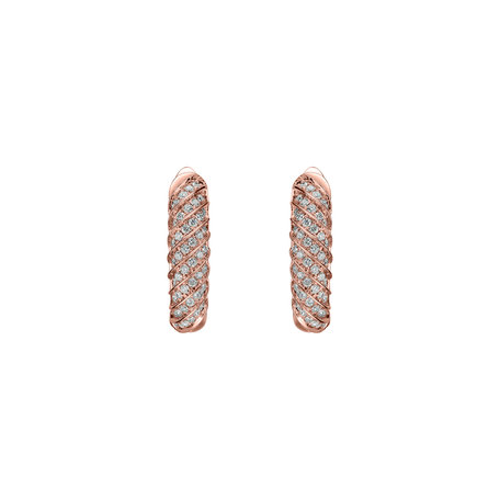 Náušnice s diamantmi Spiral of affection