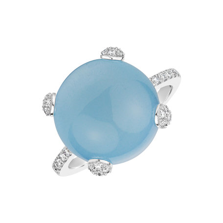 Prsteň s topásom a diamantmi Divine Drop