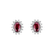 Náušnice s rubínom a diamantmi Princess Sparkle2