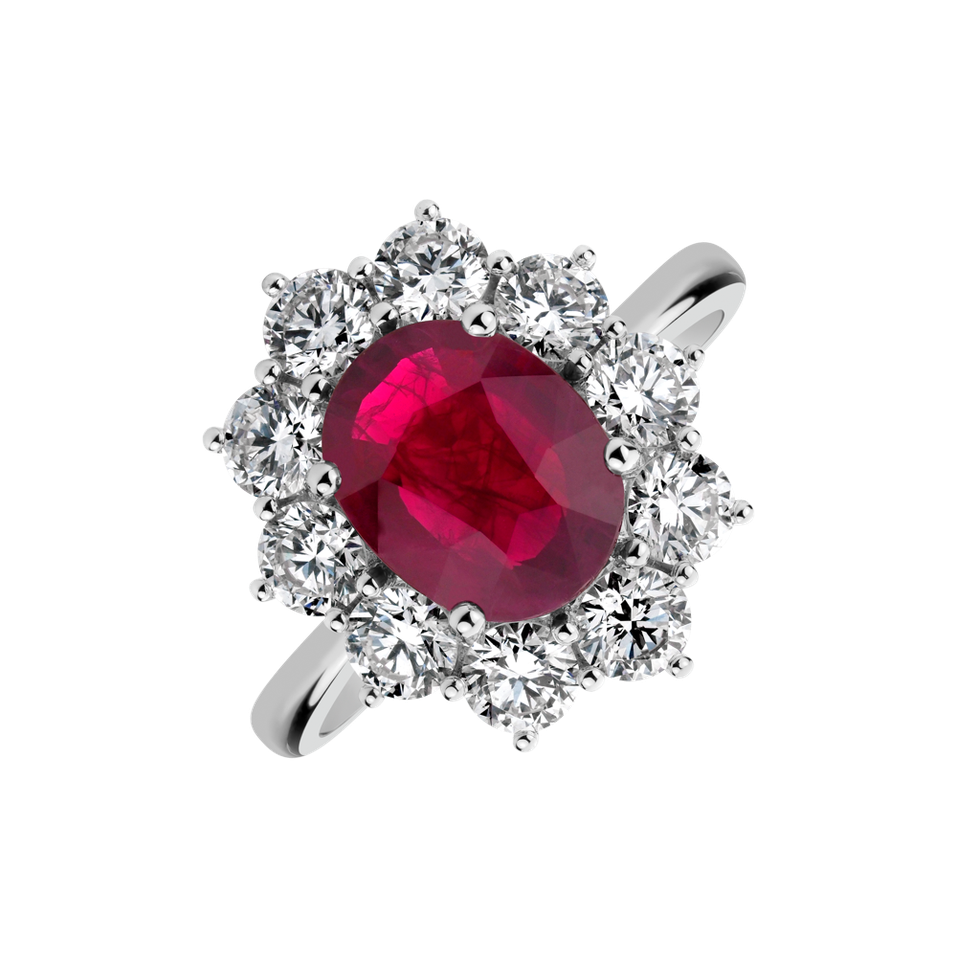 Prsteň s rubínom a diamantmi Princess Joy