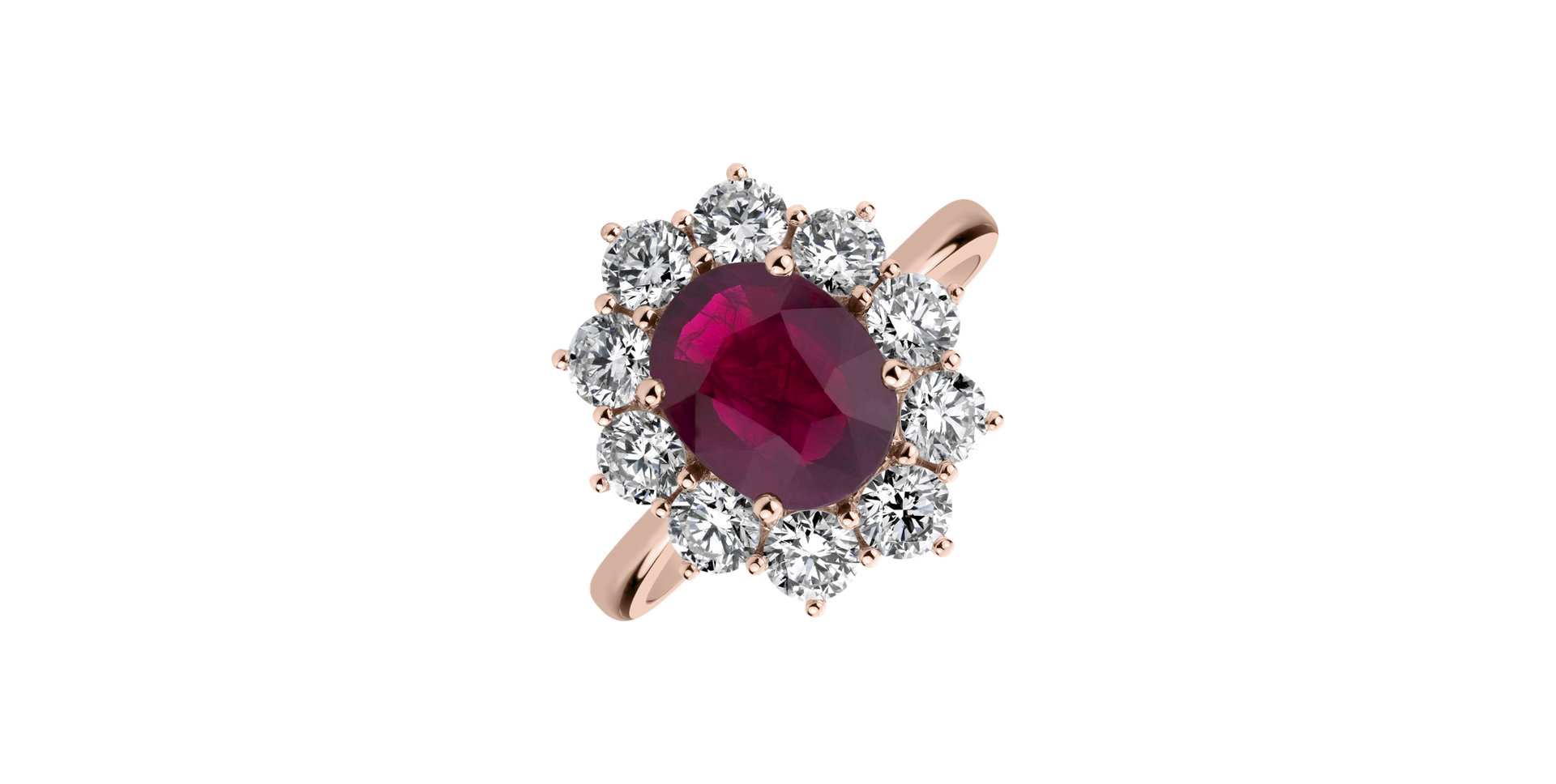 Prsteň s rubínom a diamantmi Princess Joy