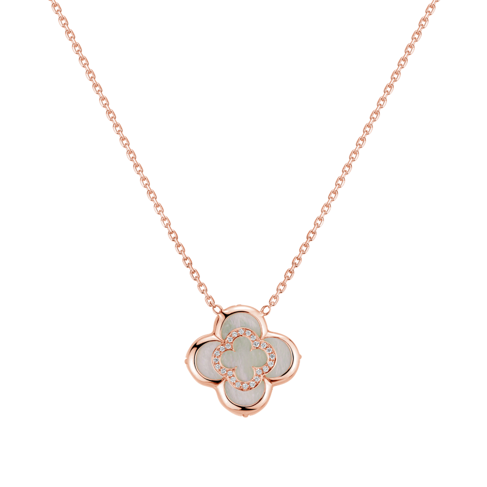 Náhrdelník s perleťou a diamantmi Augustin